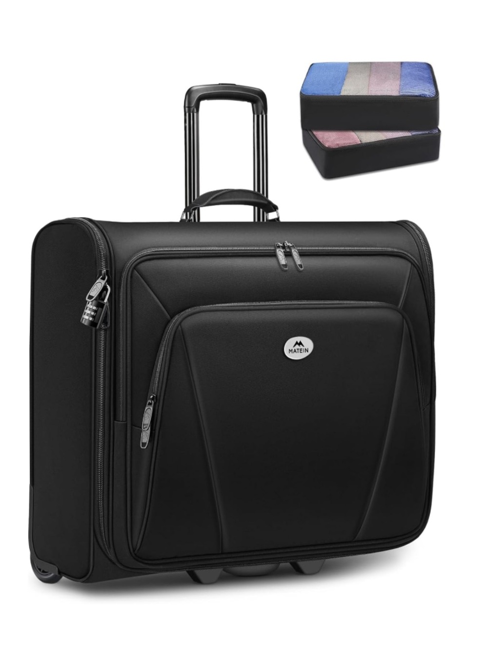 Unisex Rolling Garment Bag and Packing Cubes